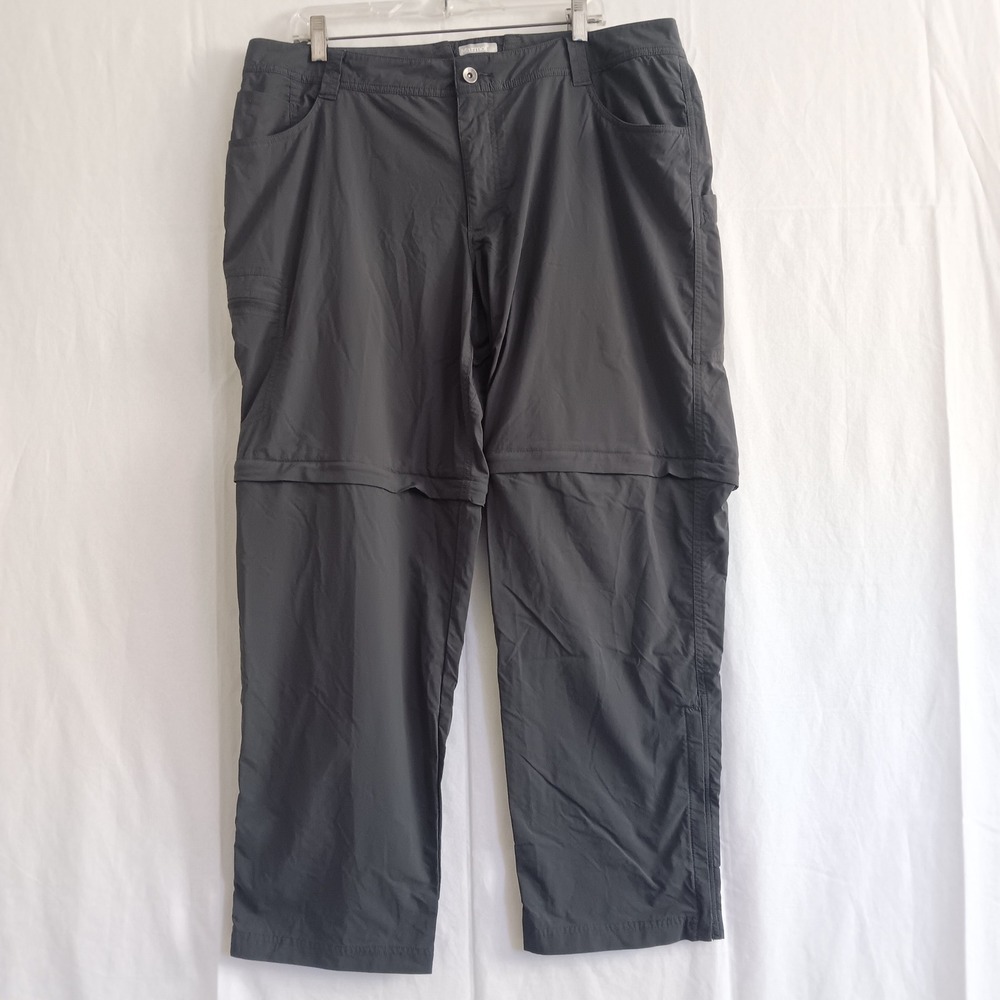 Marmot Convertible Hiking Pants Men 38 Gray Excellent Zip Off Cargo Trekking